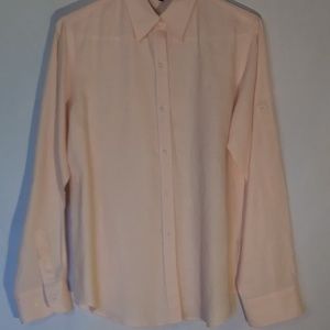 Lauren Ralph Lauren S peach 100% linen blouse